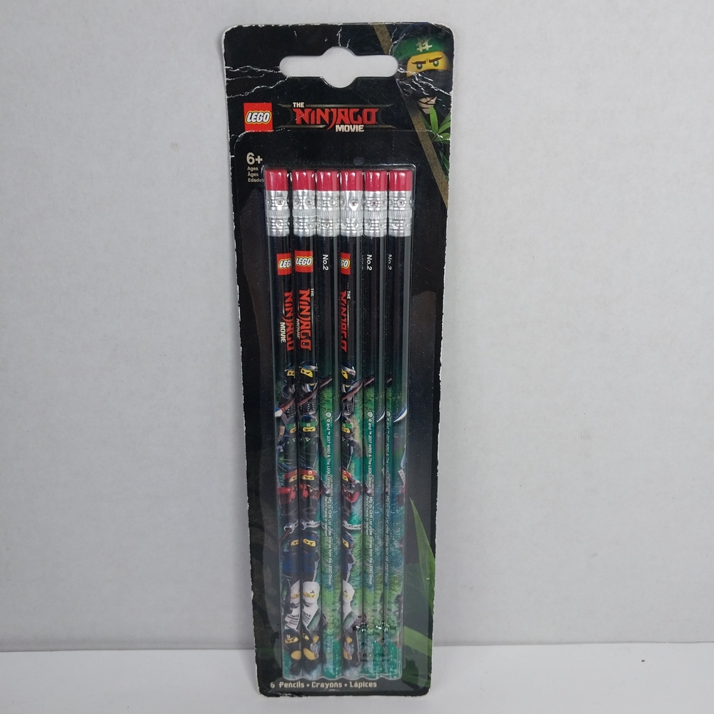 LEGO The Ninjago Movie Pencils (6 Pack) New in Package